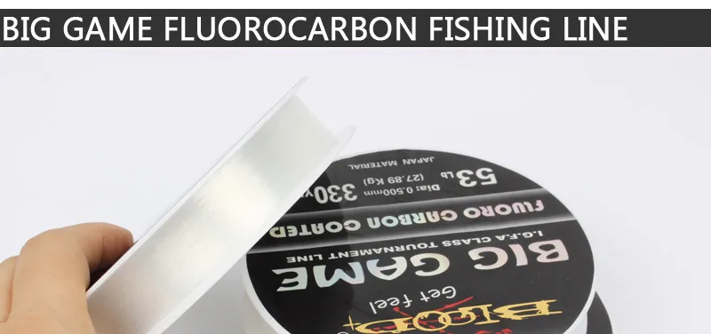 Goture большая игра лидер с фторуглеродным покрытием рыболовная леска 5#-8# 240-330YD рыболовный шнур прозрачный из углеродного волокна фторуглеродная леска