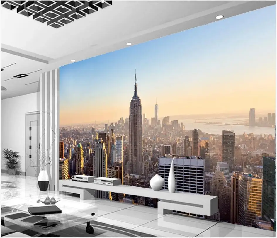 

3d wallpaper custom mural photo Modern minimalist high-rise building living room decor 3d wall murals wall paper for walls 3 d