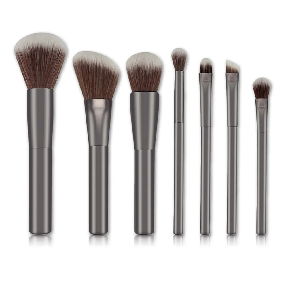 

7 Pcs Cosmetic Face Cream Powder Eyeshadow Eyeliner Makeup Brushes Set Powder Blusher Foundation Cosmetic Tool Drop Shipping