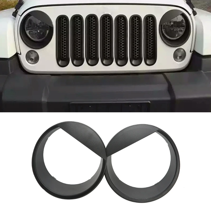 2x Bezels фары переднего света Angry Bird накладка ABS для Jeep Wrangler 2007