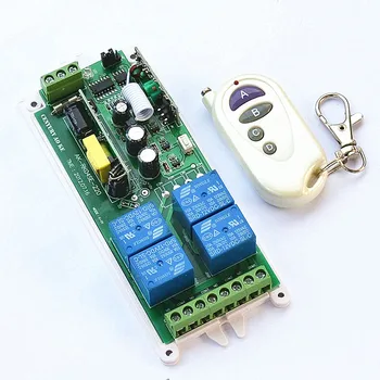 

AC85v~250V 110V 220V 230V 4CH RF Wireless Remote Control Relay Switch Garage Doors & Rolling Gate Electric Doors