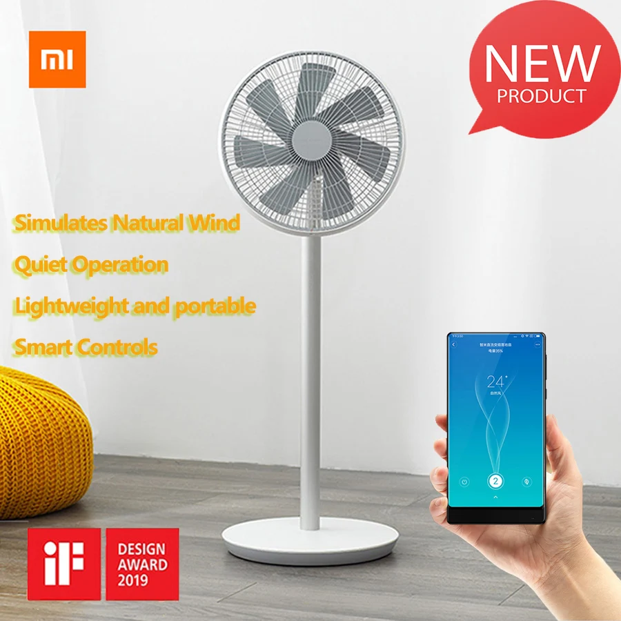 

Original Xiaomi Smartmi ZLBPLDS03ZM Fans DC Frequency Conversion Natural Wind Floor Fan With Battery Xiaomi Ecosystem Product