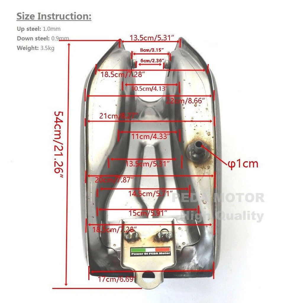 9л 2,4 галлон Кафе Racer бак мотоцикл Винтаж Топливный бак газа ретро для HONDA CG125 CG125S CG250 без краски