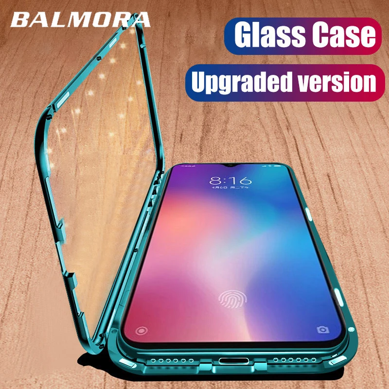 

BALMORA Magnetic Adsorption Case for Redmi Note 7 6 5 Pro 7A for Xiaomi 9 8 SE Lite K20 F1 ProTempered Glass Back Magnet Case