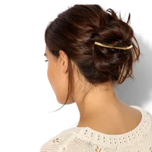 Moda Simple Vintage oro Color plata aleación arco tipo horquilla niñas pinzas para el cabello de las mujeres accesorios para el cabello