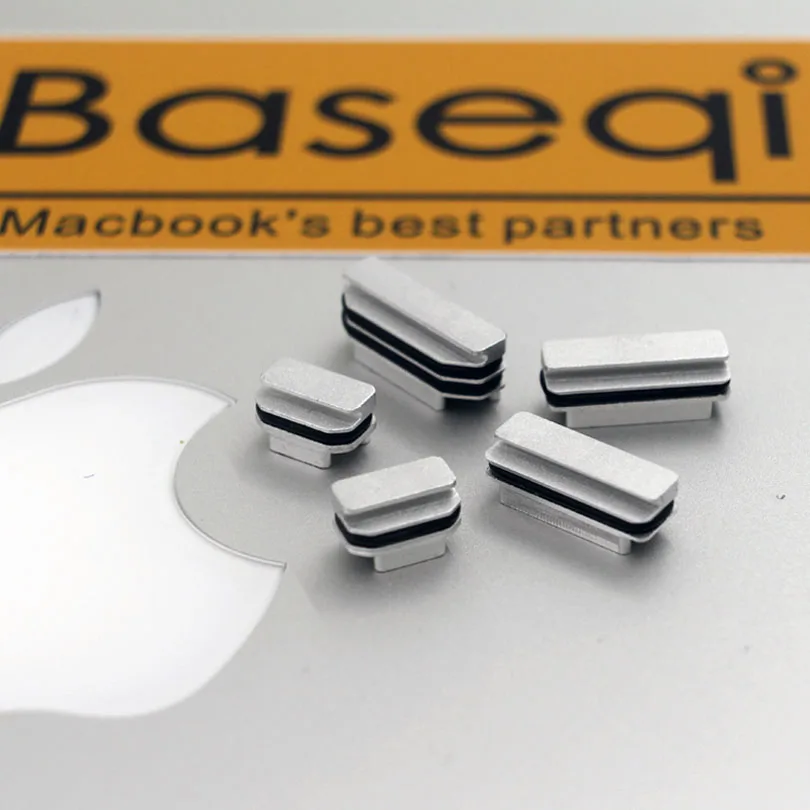5 шт./компл. Baseqi алюминиевая пыль Вилки качество пылезащитный Разъем для MacBook Pro retina 1" и 15" Anti-Dust Вилки