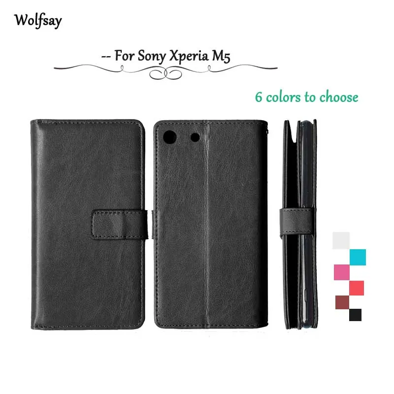Wolfsay Flip leather Case For Sony Xperia M5 Wallet Case For Sony Xperia M5 cover For Sony M5 E5603 E5606 E5653 Silicone Holder Wolfsay Flip leather Case For Sony Xperia M5 Wallet Case For Sony Xperia M5 cover For Sony M5 E5603 E5606 E5653 Silicone Holder