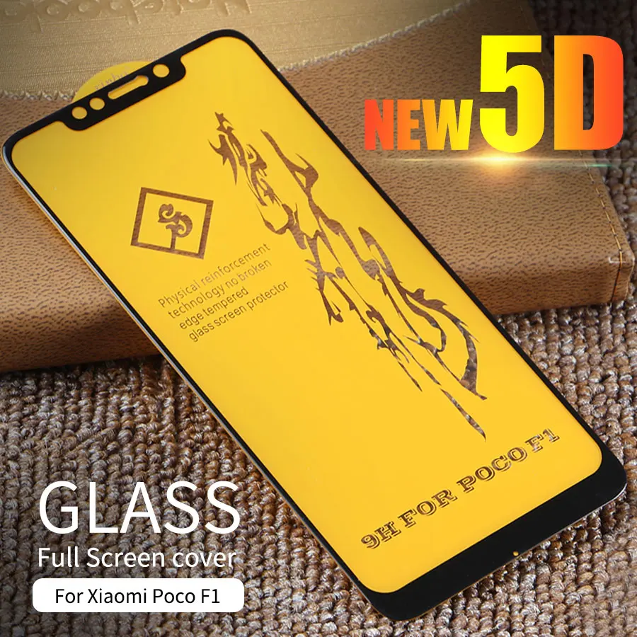 6D полное покрытие экрана Закаленное стекло пленка для Xiaomi Pocophone F1 защитная на