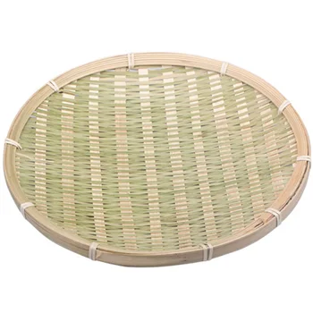 

Japanese Style Bamboo Fabrication Storage Tray Pure Natural Hand-woven Food Fruit Sundries Tray Bamboo Basket Craft 3pcs Z593