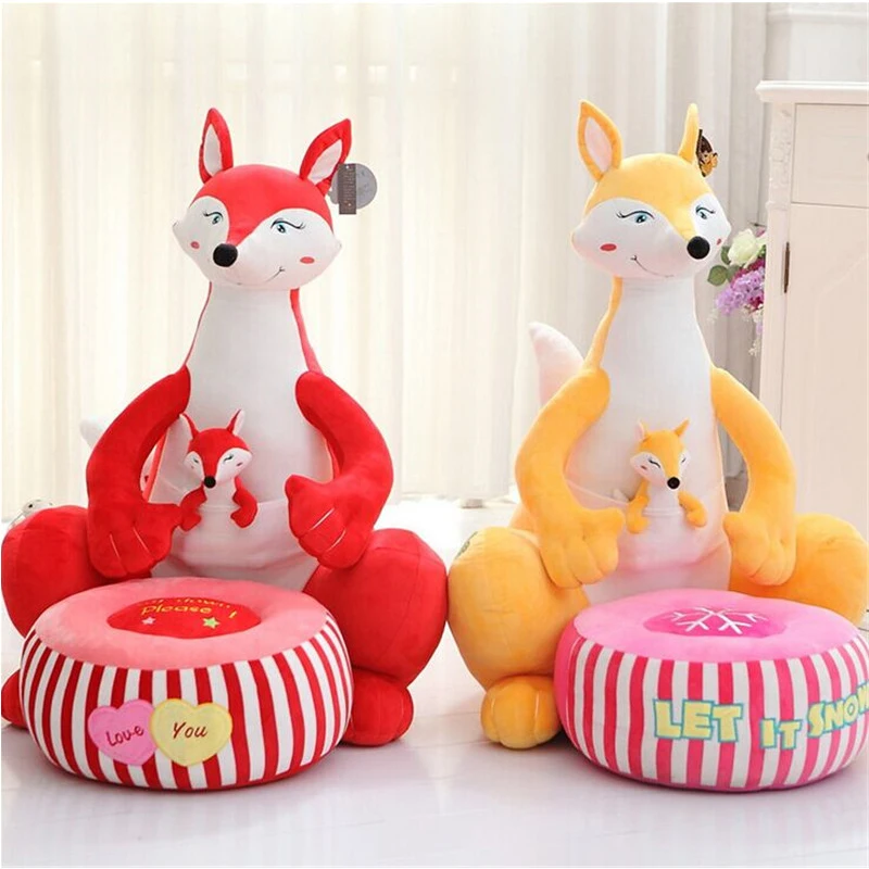 plush fox chair