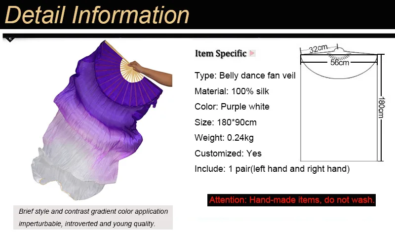 belly dance fan veils pair
