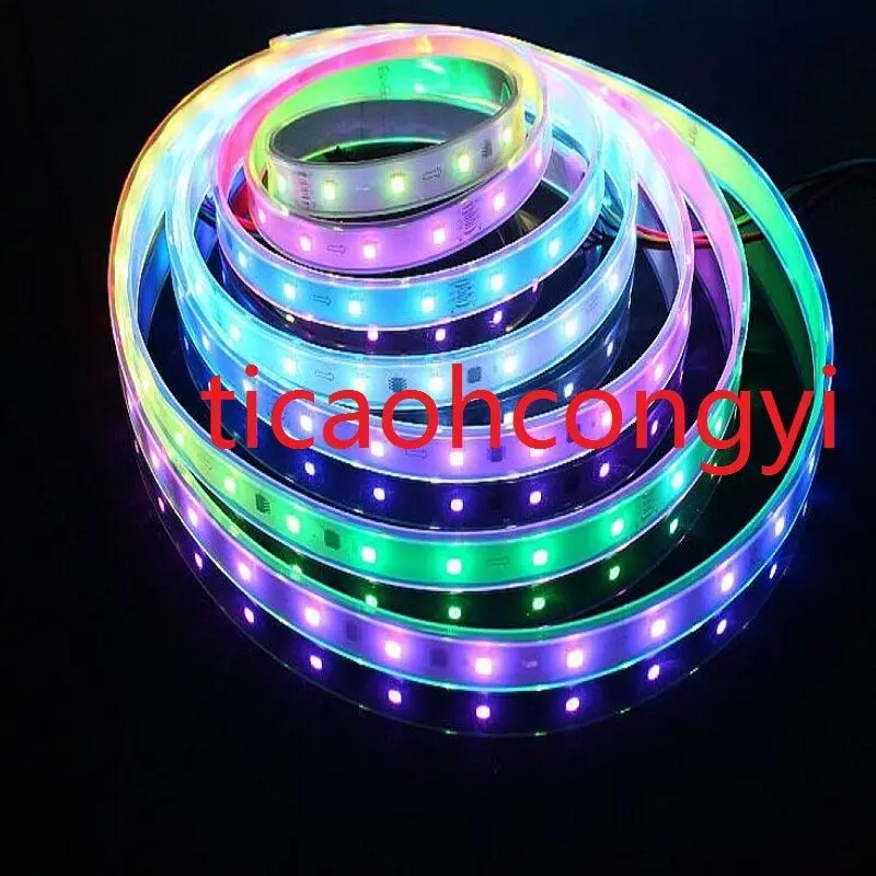 Светодиодная лента 5 М 5050 150LED RGB Dream Color 6803 IC IP67 и RF источник питания 5A 12 В|rgb dream