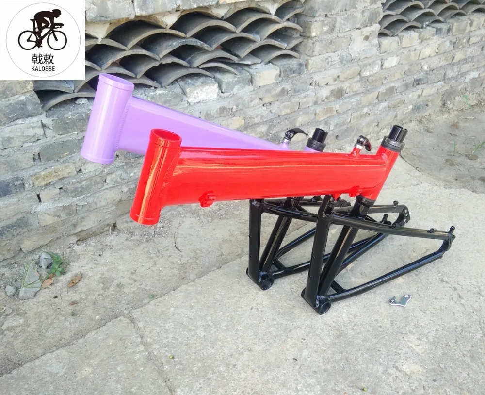 Best Kalosse  Aluminum  alloy  Folding hard  frame   1-1/8inch  Mountain bike frame  BB 68 mm   26*2.125  tires  26*17 inch , 5