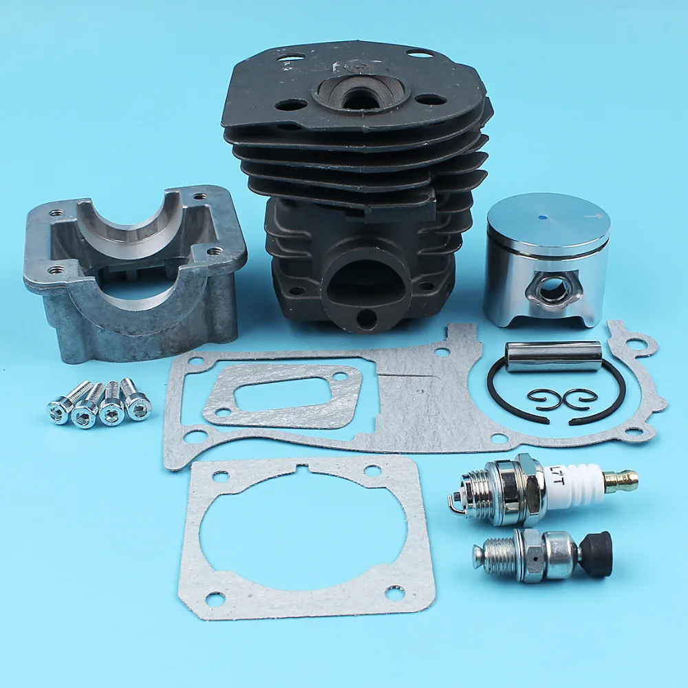 

44mm Cylinder Piston Engine Pan Gasket Valve Kit For Husqvarna 340 350 345 Chainsaw Decompression Valve Carb Gasket