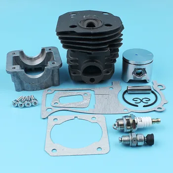 

44mm Cylinder Piston Engine Pan Gasket Valve Kit For Husqvarna 340 350 345 Chainsaw Decompression Valve Carb Gasket