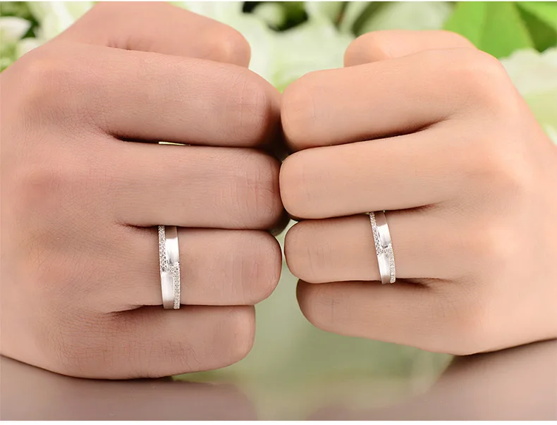 18ct золото алмаз пара набор колец обручальные кольца для мужчин женщин бесплатная DHL доставка