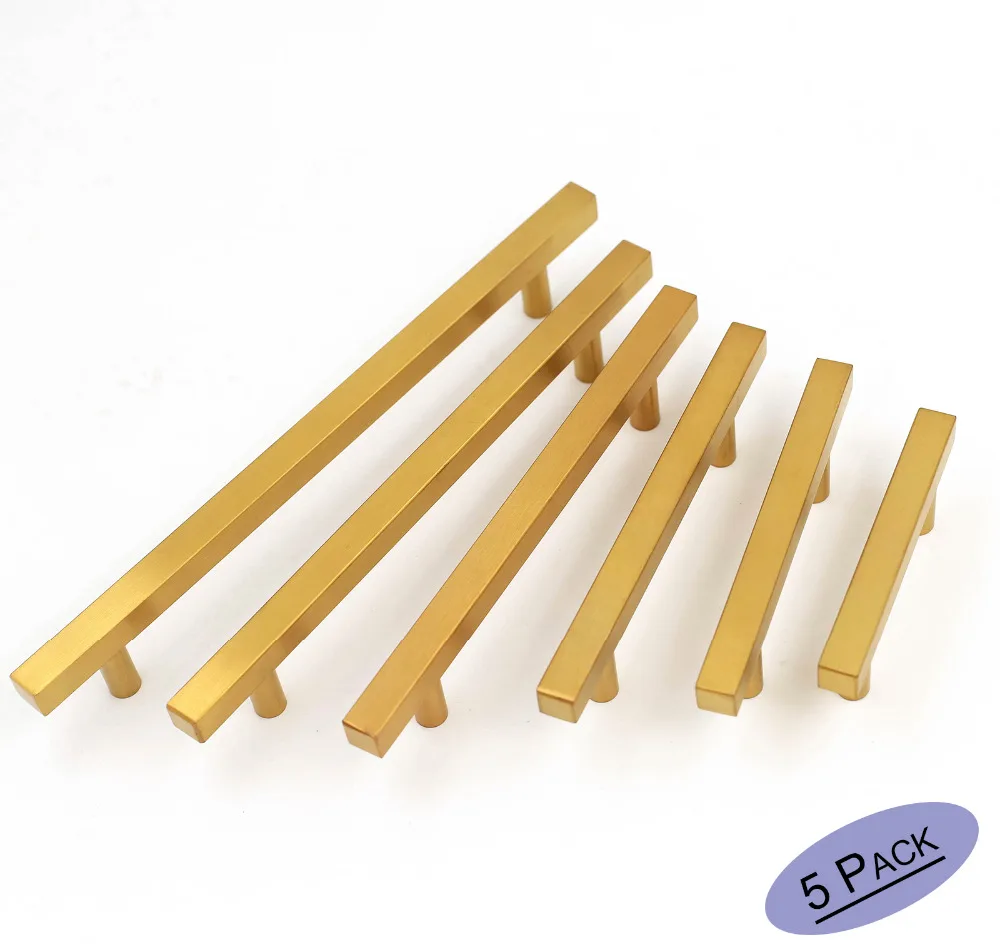 Gold Dresser Drawer Pulls Kitchen Cabinet Pulls Polished