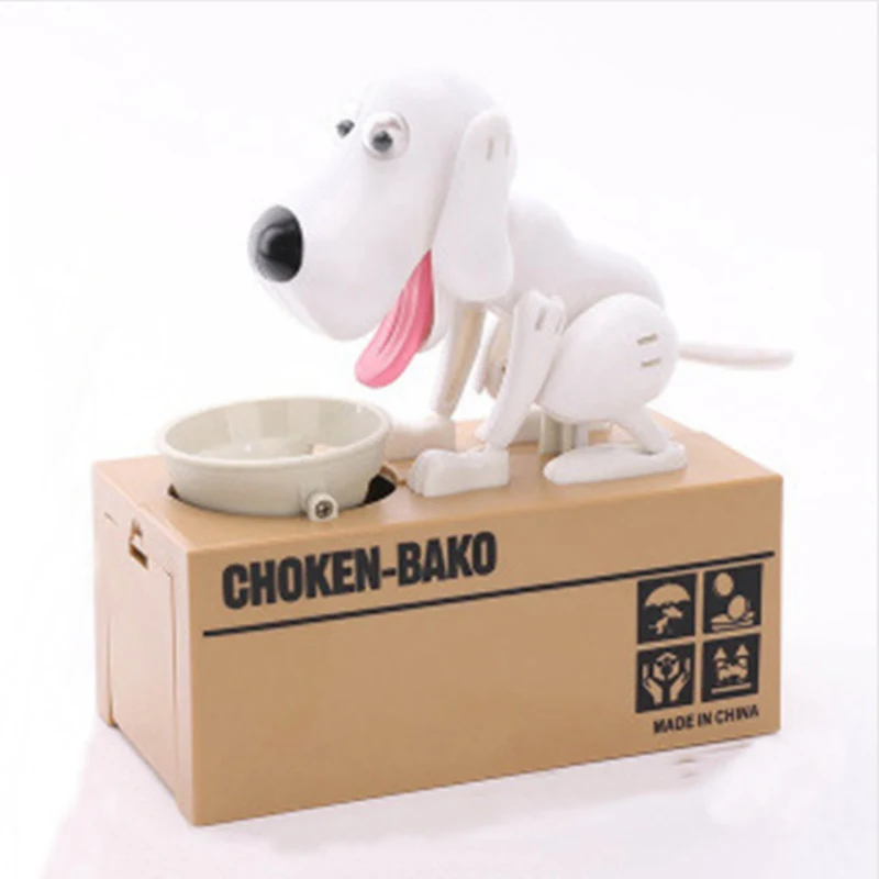 Goede 1pcs Robotic Hond Geld Opslaan Box Geld Bank Automatische Stola Munt Spaarpot Spaarpot Speelgoed Cadeaus voor Kids Kinderen dag