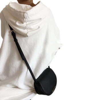 

Ready Stock Korean Style Retro Elegant Simple Half Round Women Sling Bag