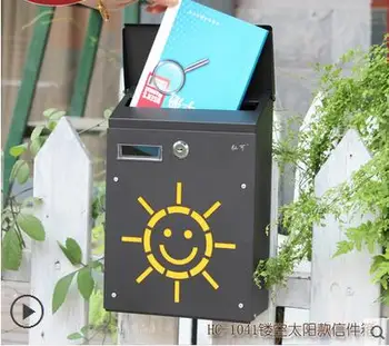 

Korean Small Villa Creative Suggestion Box Mail Outdoor Mailbox Mail Letter Box