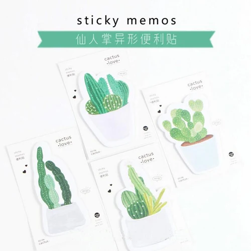 

1PC/lot Cactus design memo pad Novelty sticky note Office material memos post it Message notes supplies (tt-2767)
