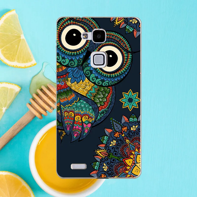 Phone Case For Huawei Mate 7 Mate7 MT7-TL00 MT7-TL10 MT7-L09 Case Cat Owl leopard Butterfly Flower Phone Hard PC Back Cover Case