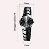 Relojes de lujo con diamantes de imitación para mujer, pulsera de cuarzo con calendario, relojes luminosos femeninos ► Foto 3/6