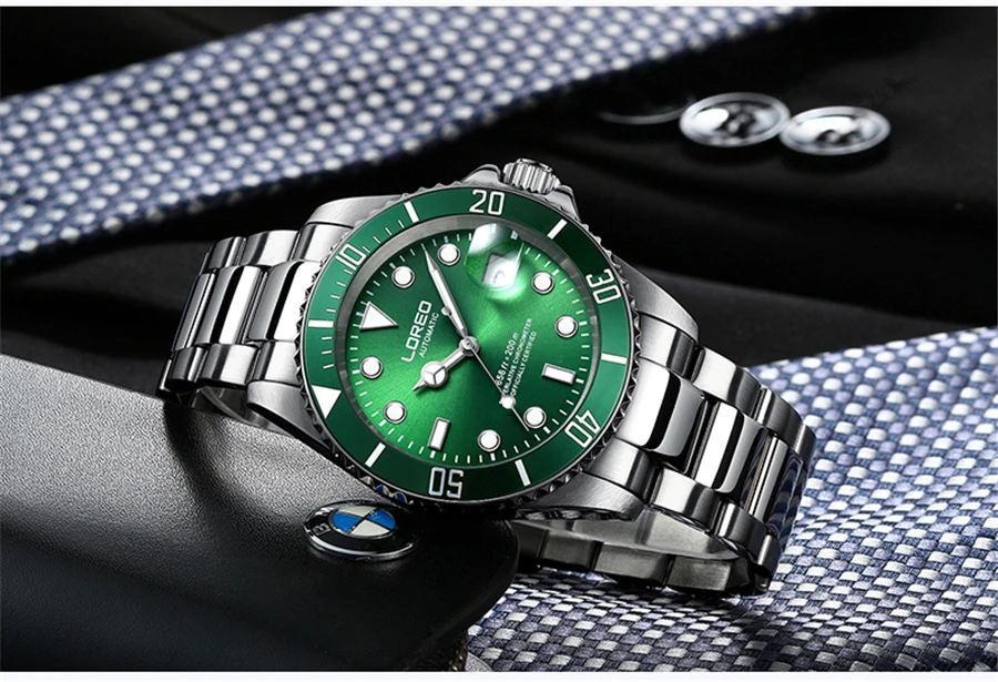  2019 Men Watches LOREO Sport Waterproof 200M Watch Relogio Masculino Men's Clock Automatic Mechanic