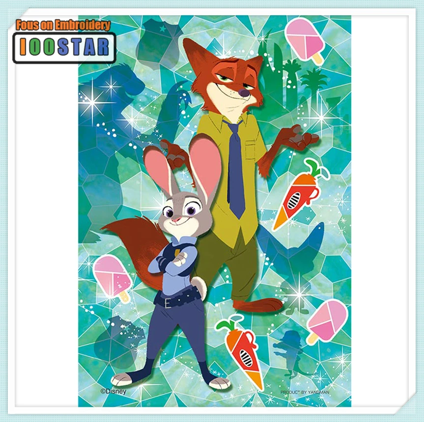 

Full Square/Round Drill 5D DIY Diamond Painting Cartoon "Zootopia" 3D Embroidery Cross Stitch Mosaic Rhinestone Decor YF1655