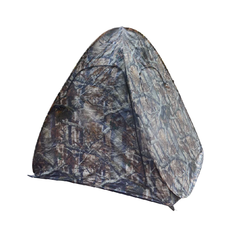 

Pop-up Portable 1 Person Ground Hunting Blind with 360 view, Spring Steel Hunting Tent