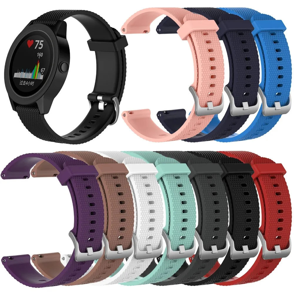 Ремешок для часов 20 мм силиконовый браслет Garmin Vivomove HR Vivoactive 3 умный мужчин и