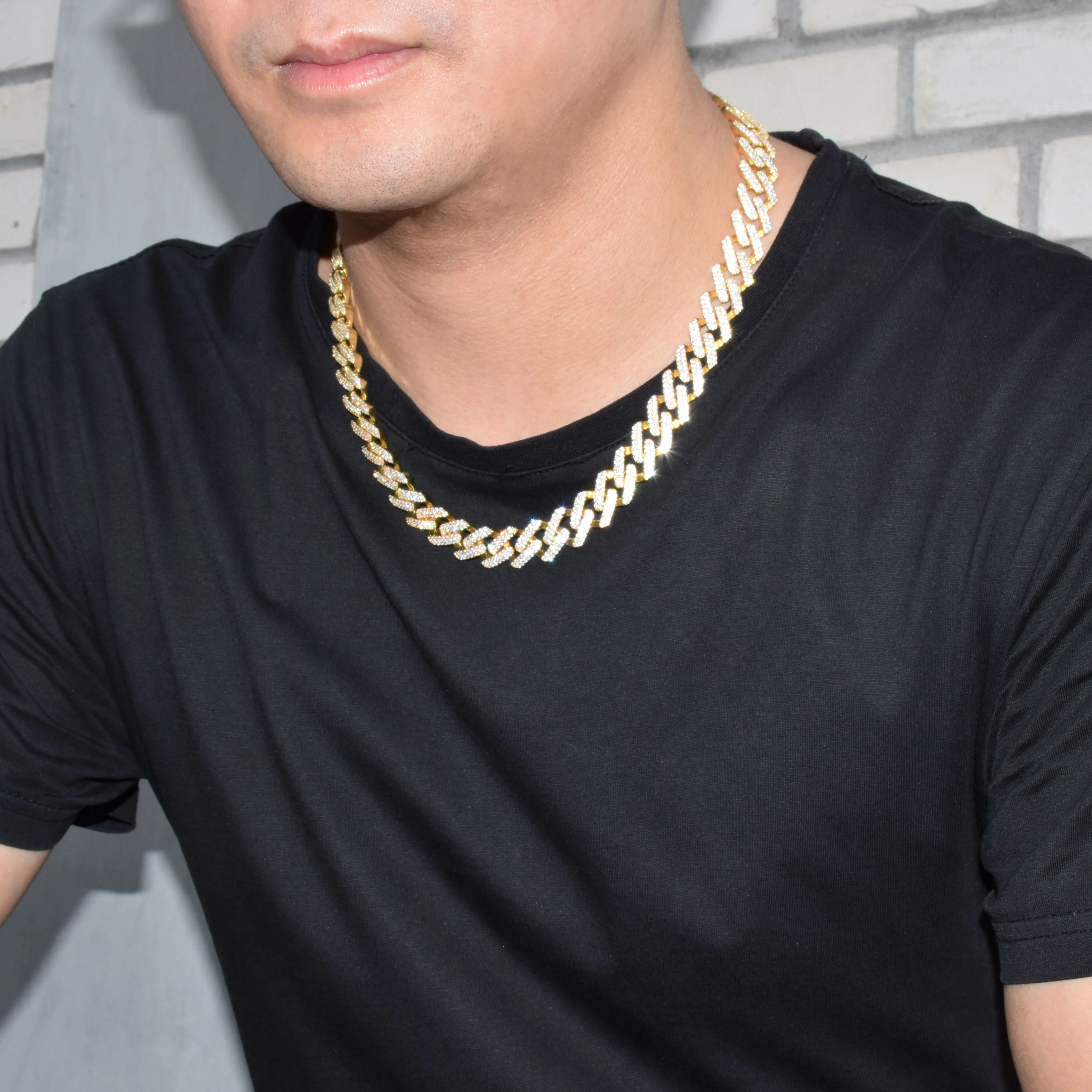 Men Necklace Choker Gold Color 