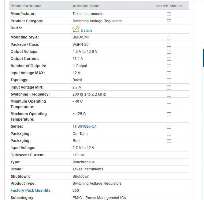 TPS61088RHLR 61088 S61088A TPS61088 VQFN20 TPS61088RHLT микросхема
