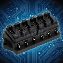 Автомобильные предохранители коробки цепи Стандартный автомобиль 6 способ ATO автомобильное лезвие стандартный предохранитель коробка блок держатель электрические компоненты