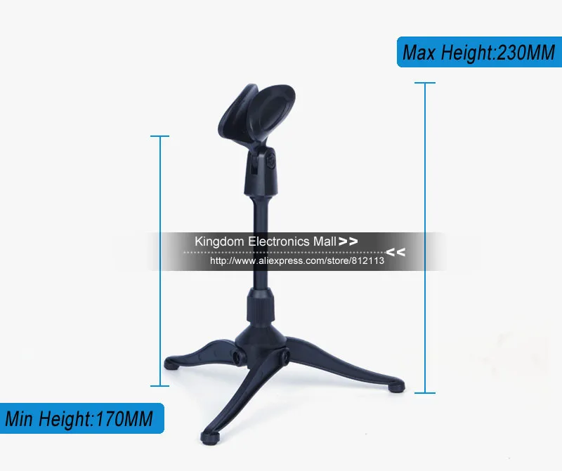 Качественный пластиковый Настольный штатив складной микрофон Подставка для конденсатора динамический микрофон держатель зажим регулируемая высота