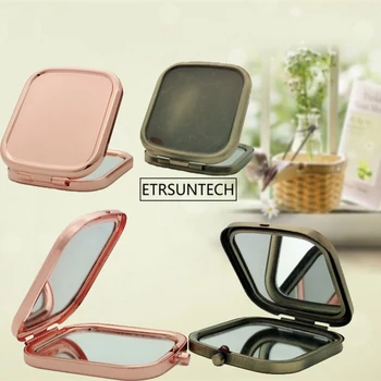 

50pcs Portable Purse Mirror Makeup Compact Mirror Folding Pocket Mirror For Traveling, Camping-Square Shape F2939