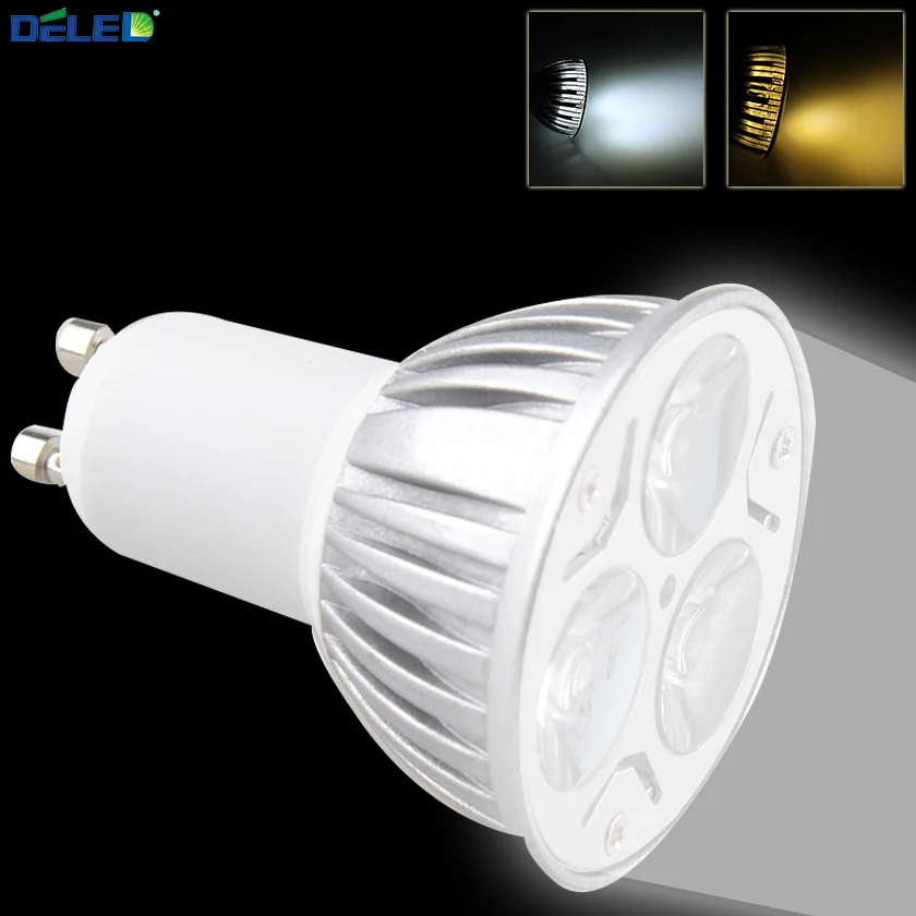 GU10 Wafer LED Spotlights No Flicker Die Casting 3W 220V Warm Color LED