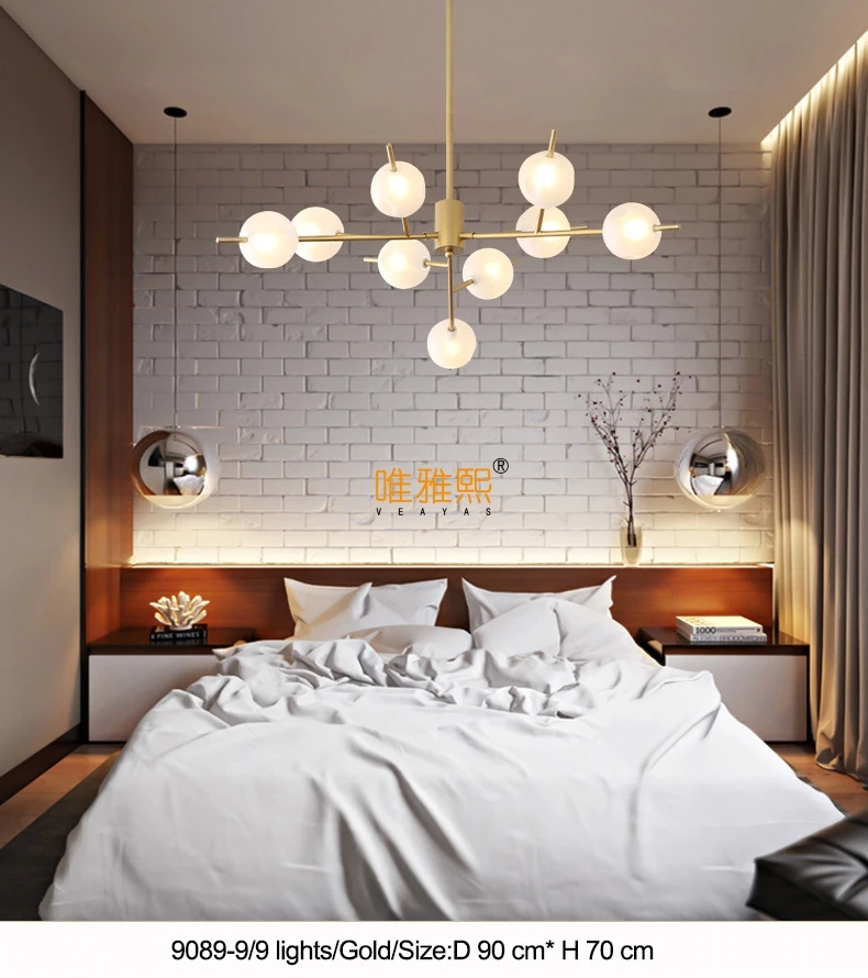 Современная мода дизайнер черного и золотого цвета светодиодный потолочный светильник в стиле арт-деко подвесная люстра, лампа для Кухня Гостиная Лофт Спальня
