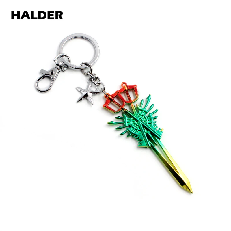 Halder японской игры Kingdom ключ от сердца Keyblade оружие Новинка Подвеска из металлического сплава аксессуары для ключей брелок кольцо для ключей