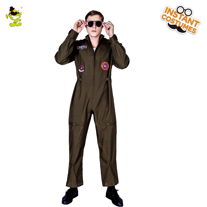 

New Men's Top Gun Costumes Masquerade Party Fancy Dress Strong Gun Costumes In Party Cosplay Gun Clothes