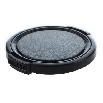 

Camera Plastic Side Pinch Clip On Front Lens Cap Protective Cover Black 49mm