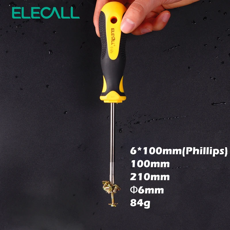 

ELECALL 8026 Phillips 6*100mm CR-V 58+-2HRC Multi-purpose Magnetic Screwdriver Opening Repair Disassemble Tool