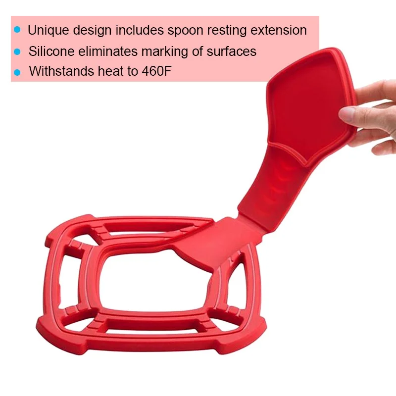 1 шт. силиконовая изоляция Подставка под горячее с подставка для ложек Посуда Подставка под горячее коврик для столовых приборов качества разборный многофункциональный бытовой
