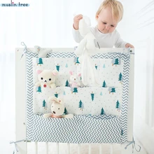 Muslin Tree Bed Hanging Storage Bag Baby Cot Bed Brand Baby Cotton Crib Organizer 50*60cm Toy Diaper Pocket for Crib Bedding Set