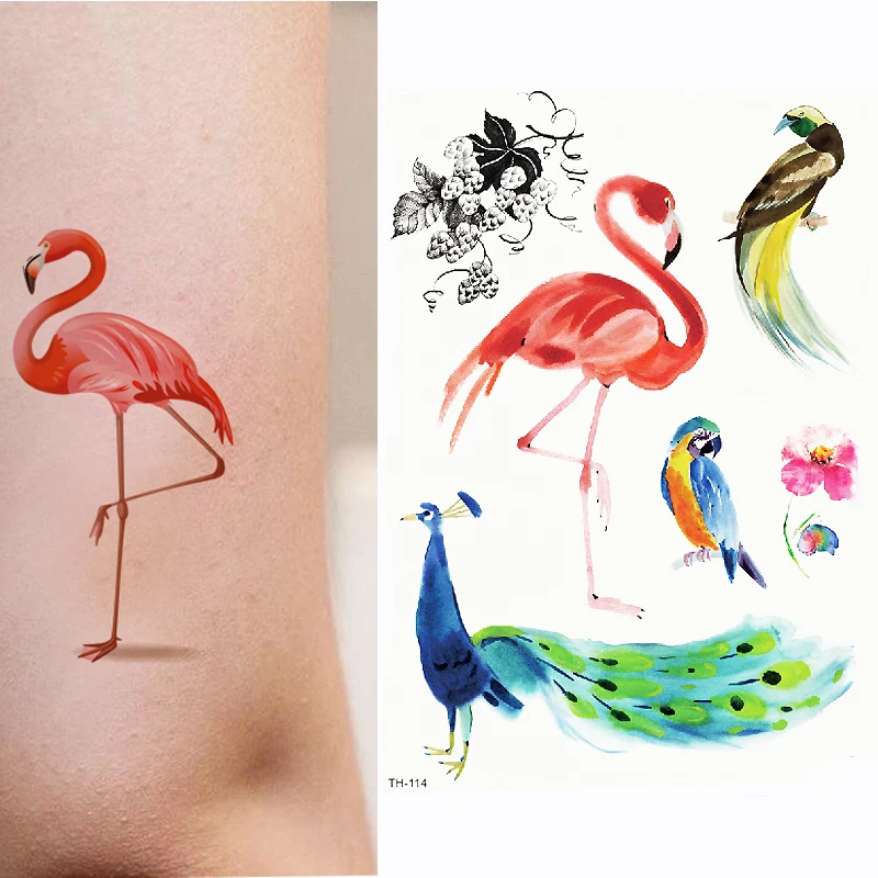 Женская розовая Цветочная Декаль тату/водостойкая временная татуировка наклейка для красоты тела макияж искусство