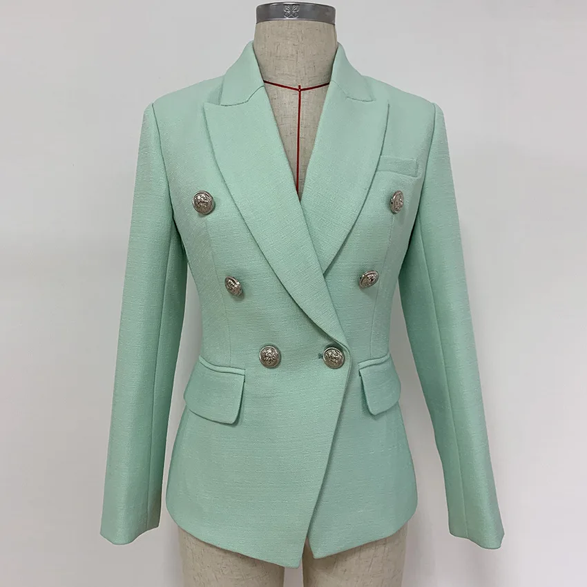 2019 весна осень классическое двубортное пальто шикарные элегантные OL Куртки Блейзер A500