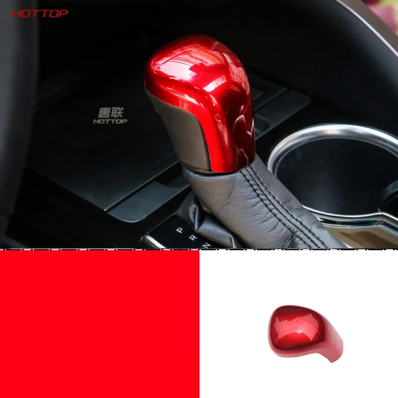 steering wheel handle cover for Toyota Camry Interior Cover Car Styling Decoration Accessories Paint red - Название цвета: Gear cover 1pc