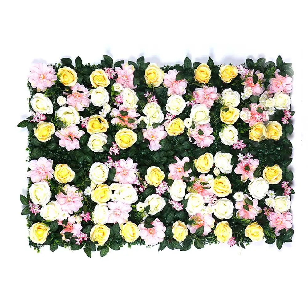 40*60 см искусственные цветы коврик Шелковая Роза Гибридный свадебный цветок стены искусственный розовый цветок пиона стеновые панели Свадебные украшения - Цвет: A3