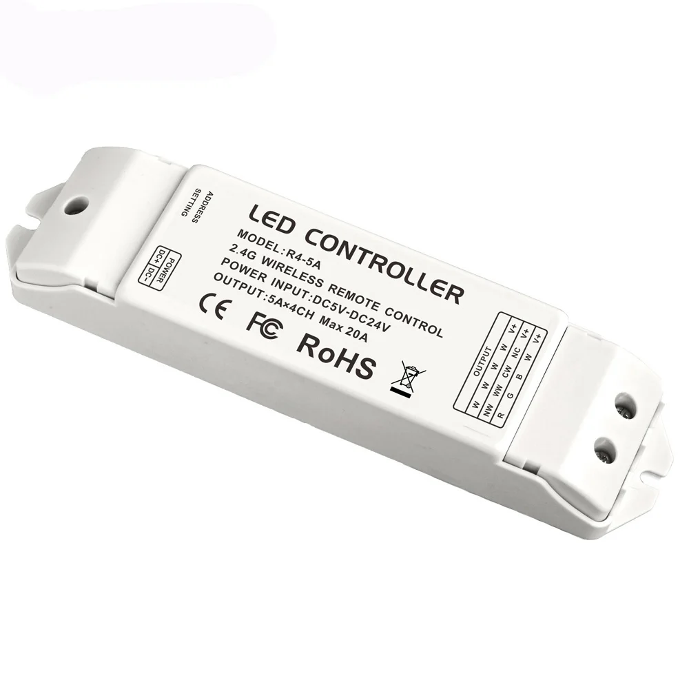 Ltech светодиодный RGBW контроллер 2.4 ГГц rf Беспроводной и DMX512 AC 100 В-240 В сенсорный DMX управления светодиодный RGB rgbw полосы и R4-5A приемник