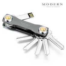 Brand Aluminum Key Smart Wallet DIY Keychain EDC Pocket Key Holder Key Organizer - Modern
